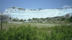 Die Kalksinter-Terrassen von Pamukkale ...