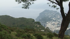 Blick vom Monte Solaro über Anacapri auf der Insel Capri.