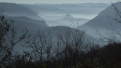 Veliko Tarnovo: Der Tsarevets-Hügel im Morgengrauen.