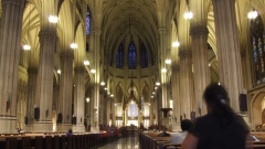 New York: In St. Patricks Cathedral.