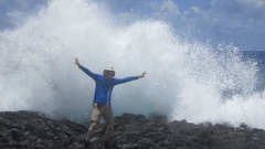 Big Island: Brandung am östlichsten Punkt Hawaiis.