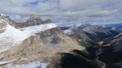 Impressionen vom Hubschrauber-Rundflug über die Rockies.