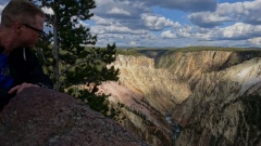 Yellowstone NP: Blick in den Grand Canyon of the Yellowstone.